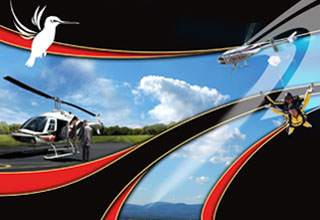 Flyer et graphisme du site web Air Tarn Hélicoptère (ATH81)