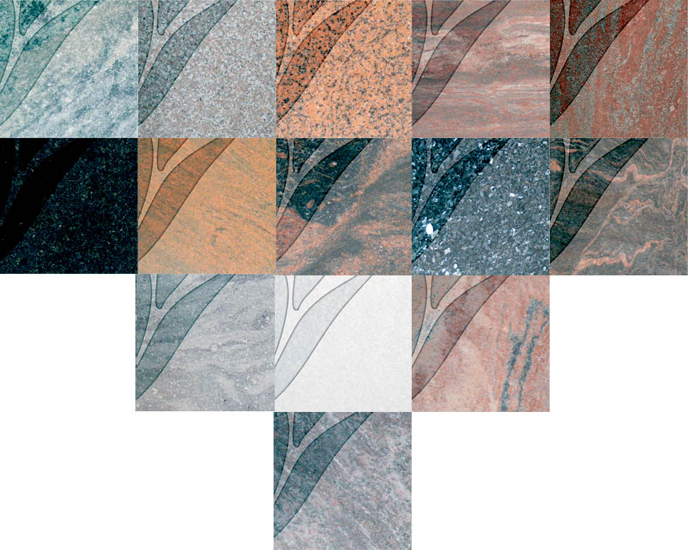 Echantillons de granits proposés par Théoprad